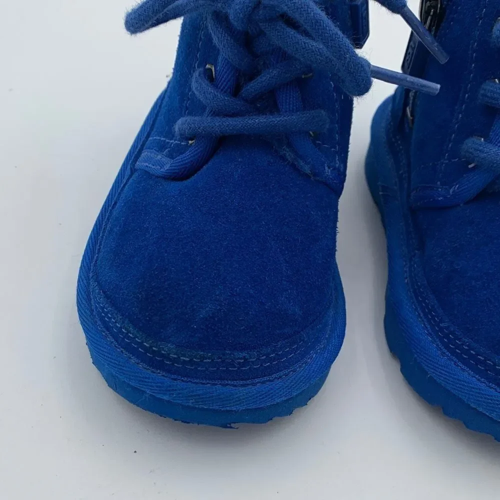 UGG Kids Jorie Blue Suede Boots – Size 7